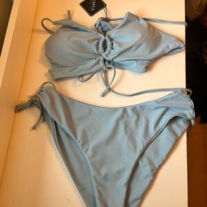 Zaful Light Blue Bikini Set